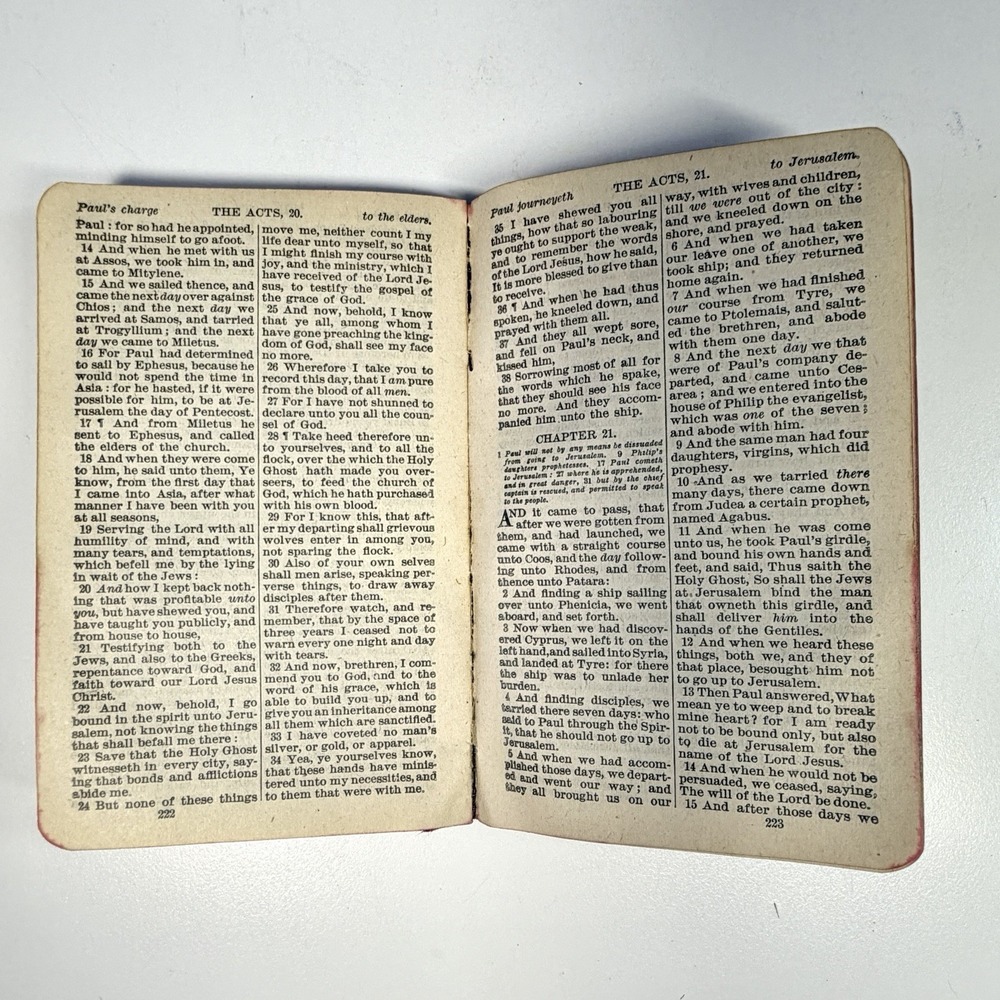 Antique 1903 New Testament Pocket Bible Agate 32mo American Bible Society - Picture 6 of 13